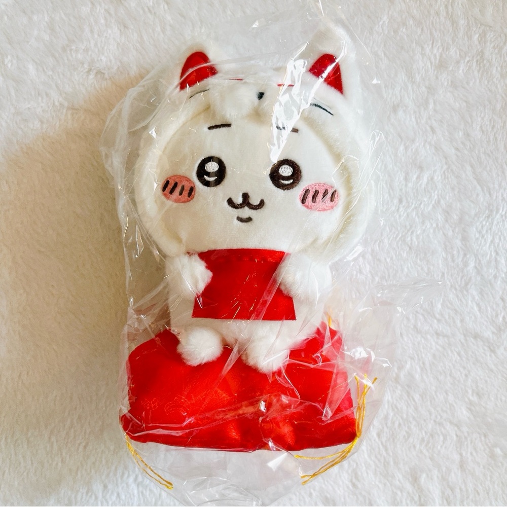 Brand New Chiikawa Mogumogu Honpo Fushimi Inari sitting mascot plush - Chiikawa